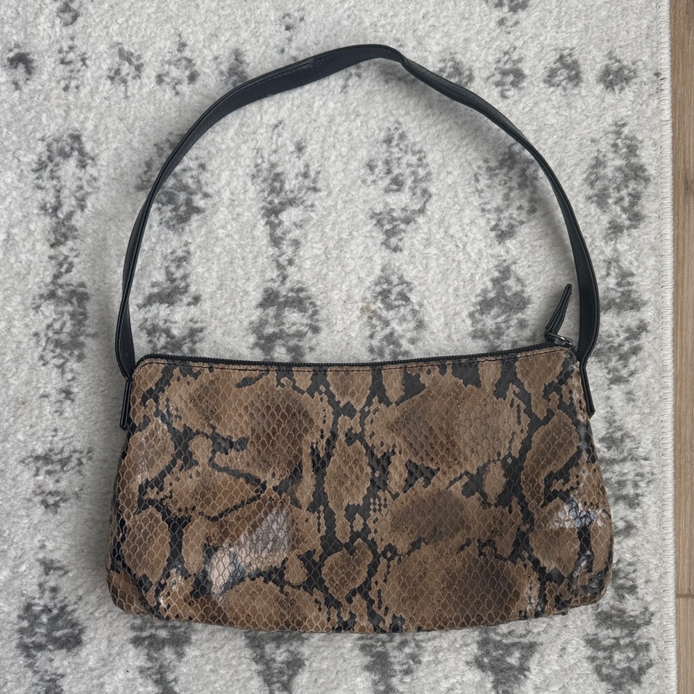 MILA SCHON VINTAGE SNAKESKIN SHOULDER BAG (Made in Italy)